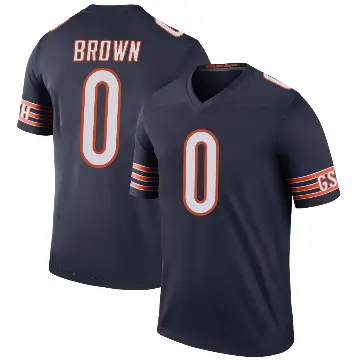 ＃0 Youth Reggie Brown Navy Legend Chicago Bears Color Rush Jersey