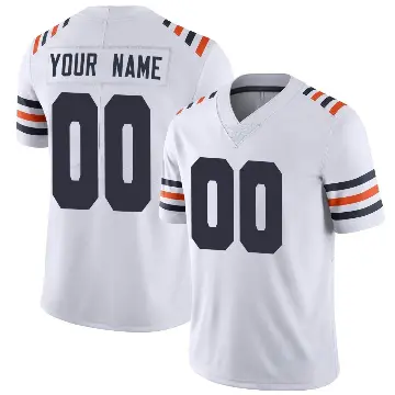 ＃00 Men's Custom White Limited Chicago Bears Alternate Classic Vapor Jersey
