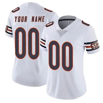 ＃00 Women's Custom White Limited Chicago Bears Vapor Untouchable Jersey