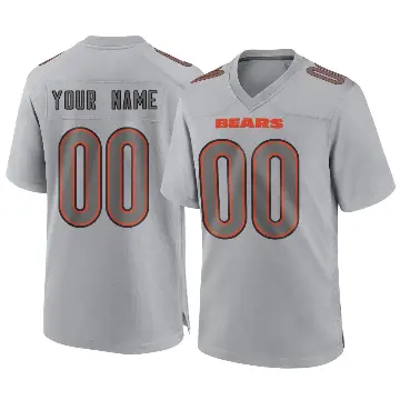 ＃00 Youth Custom Gray Game Chicago Bears Atmosphere Fashion Jersey