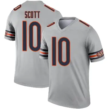 ＃10 Men's Tyler Scott Legend Chicago Bears Inverted Silver Jersey