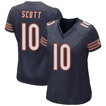 ＃10 Women's Tyler Scott Navy Game Chicago Bears Team Color Jersey