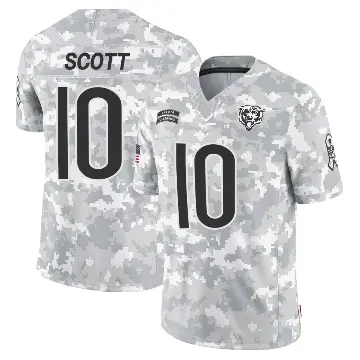 ＃10 Youth Tyler Scott Arctic Camo Limited Chicago Bears 2024 Salute to Service Jersey