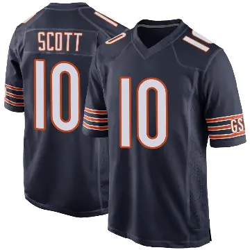 ＃10 Youth Tyler Scott Navy Game Chicago Bears Team Color Jersey