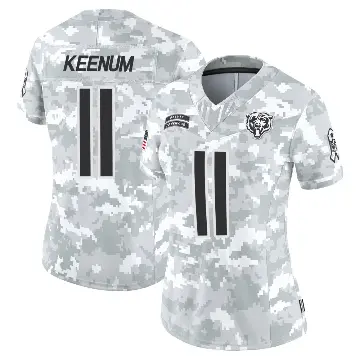 ＃11 Women's Case Keenum Arctic Camo Limited Chicago Bears 2024 Salute to Service Jersey