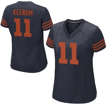 ＃11 Women's Case Keenum Navy Blue Game Chicago Bears Alternate Jersey