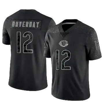 ＃12 Men's Devin Duvernay Black Limited Chicago Bears Reflective Jersey