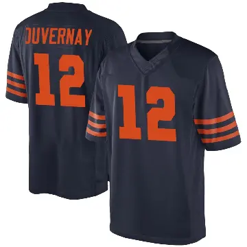 ＃12 Men's Devin Duvernay Navy Blue Game Chicago Bears Alternate Jersey