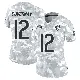 ＃12 Women's Devin Duvernay Arctic Camo Limited Chicago Bears 2024 Salute to Service Jersey