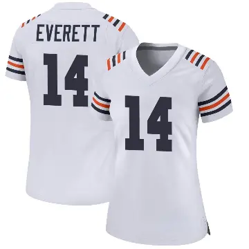 ＃14 Women's Gerald Everett White Game Chicago Bears Alternate Classic Jersey
