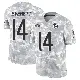 ＃14 Youth Gerald Everett Arctic Camo Limited Chicago Bears 2024 Salute to Service Jersey