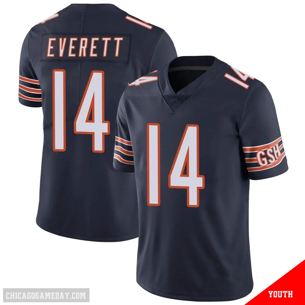 ＃14 Youth Gerald Everett Navy Limited Chicago Bears Team Color Vapor Untouchable Jersey