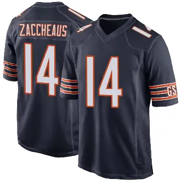 ＃14 Youth Olamide Zaccheaus Navy Game Chicago Bears Team Color Jersey