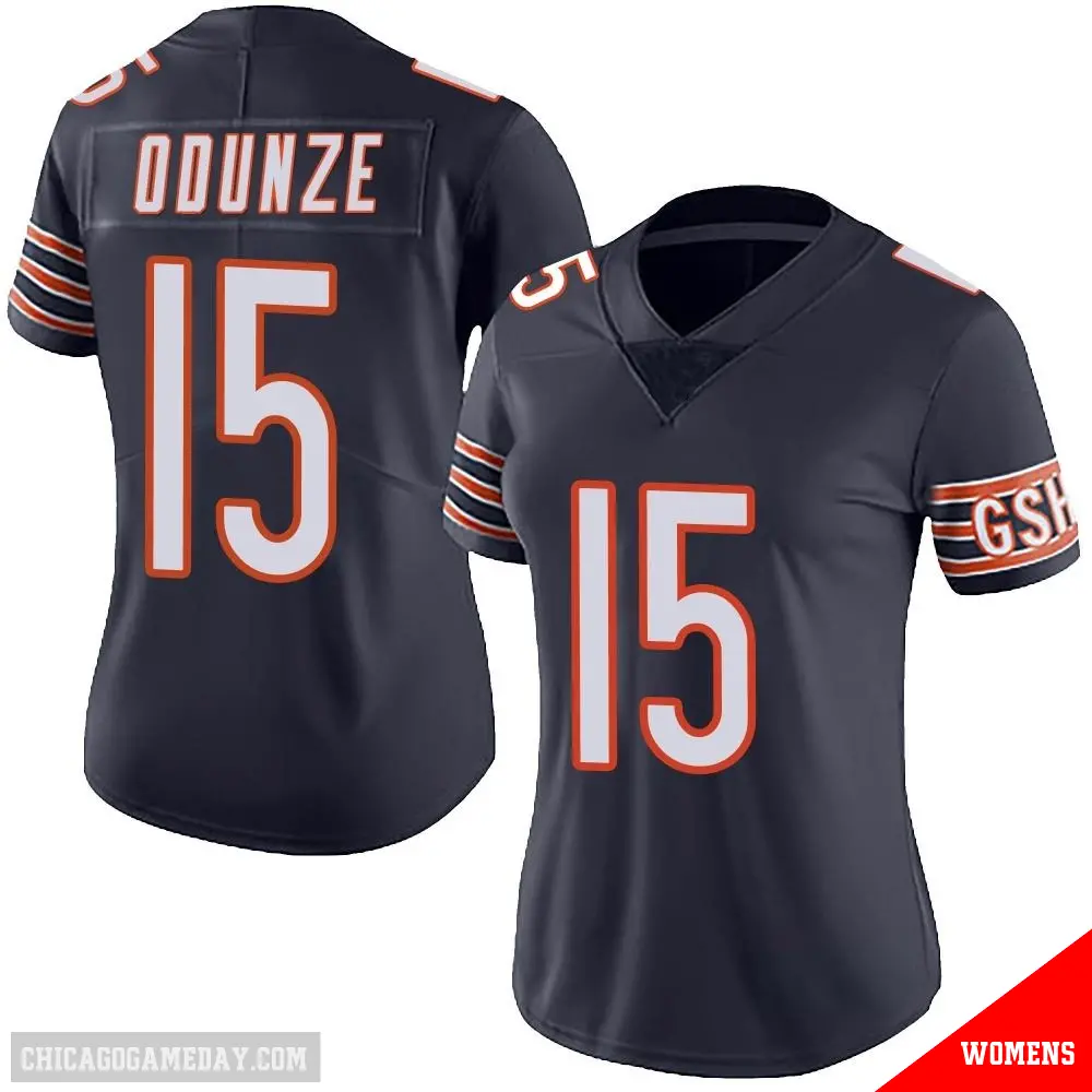 ＃15 Women's Rome Odunze Navy Limited Chicago Bears Team Color Vapor Untouchable Jersey