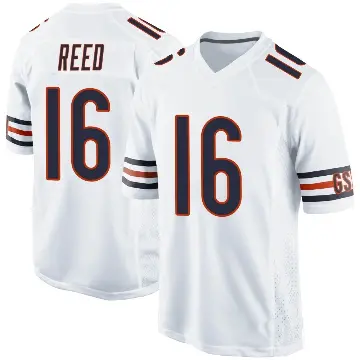 ＃16 Men's Austin Reed White Game Chicago Bears Jersey