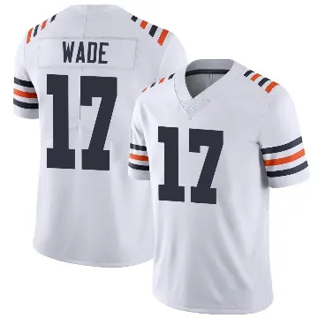 ＃17 Men's Barrington Wade White Limited Chicago Bears Alternate Classic Vapor Jersey