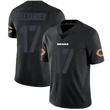 ＃17 Men's Jon Alexander Black Impact Limited Chicago Bears Jersey