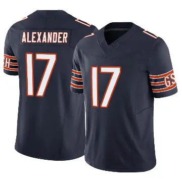 ＃17 Men's Jon Alexander Navy Limited Chicago Bears Vapor F.U.S.E. Jersey