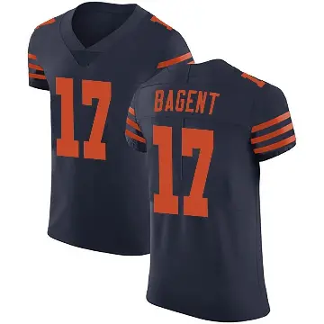 ＃17 Men's Tyson Bagent Navy Blue Elite Chicago Bears Alternate Vapor Untouchable Jersey