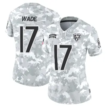 ＃17 Women's Barrington Wade Arctic Camo Limited Chicago Bears 2024 Salute to Service Jersey