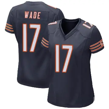 ＃17 Women's Barrington Wade Navy Game Chicago Bears Team Color Jersey