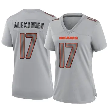＃17 Women's Jon Alexander Gray Game Chicago Bears Atmosphere Fashion Jersey