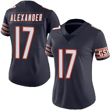 ＃17 Women's Jon Alexander Navy Limited Chicago Bears Team Color Vapor Untouchable Jersey
