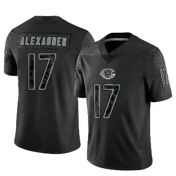 ＃17 Youth Jon Alexander Black Limited Chicago Bears Reflective Jersey