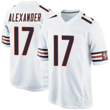 ＃17 Youth Jon Alexander White Game Chicago Bears Jersey