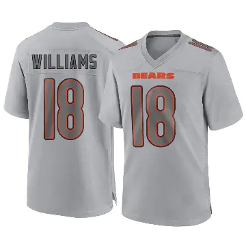 ＃18 Men's Caleb Williams Gray Game Chicago Bears Atmosphere Fashion Jersey