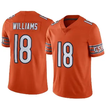 ＃18 Men's Caleb Williams Orange Limited Chicago Bears Alternate Vapor Jersey
