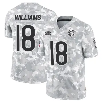 ＃18 Youth Caleb Williams Arctic Camo Limited Chicago Bears 2024 Salute to Service Jersey