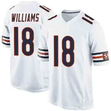 ＃18 Youth Caleb Williams White Game Chicago Bears Jersey