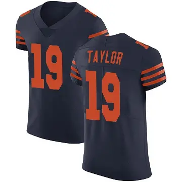 ＃19 Men's Tory Taylor Navy Blue Elite Chicago Bears Alternate Vapor Untouchable Jersey