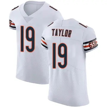 ＃19 Men's Tory Taylor White Elite Chicago Bears Vapor Untouchable Jersey
