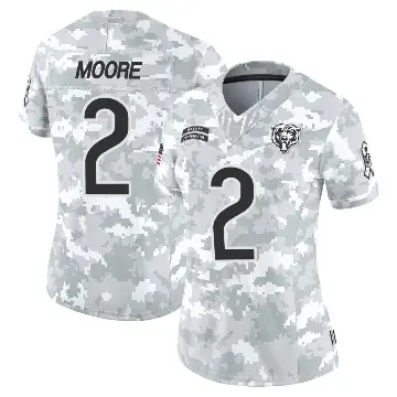 ＃2 Women's DJ Moore Arctic Camo Limited Chicago Bears 2024 Salute to Service Jersey