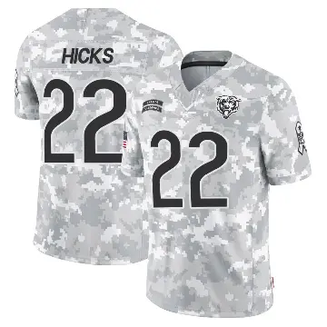 ＃22 Youth Elijah Hicks Arctic Camo Limited Chicago Bears 2024 Salute to Service Jersey