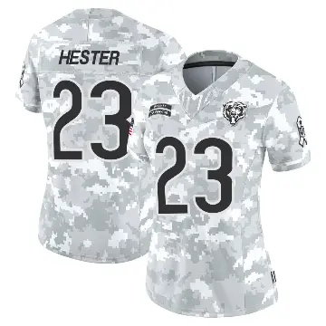 ＃23 Women's Devin Hester Arctic Camo Limited Chicago Bears 2024 Salute to Service Jersey