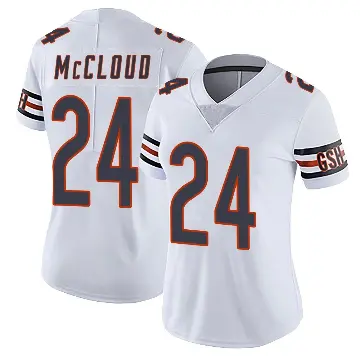 ＃24 Women's Nick McCloud White Limited Chicago Bears Vapor Untouchable Jersey