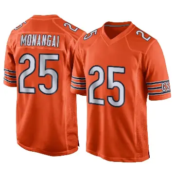 ＃25 Men's Kyle Monangai Orange Game Chicago Bears Alternate Jersey
