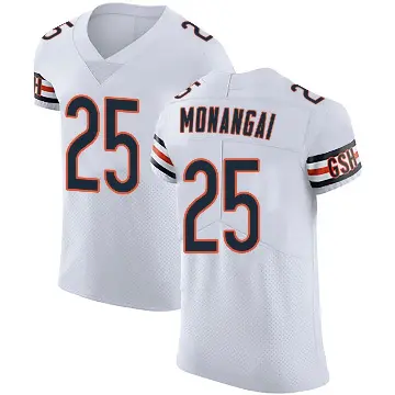 ＃25 Men's Kyle Monangai White Elite Chicago Bears Vapor Untouchable Jersey