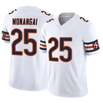 ＃25 Men's Kyle Monangai White Limited Chicago Bears Vapor F.U.S.E. Jersey