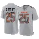 ＃25 Men's Nahshon Wright Gray Game Chicago Bears Atmosphere Fashion Jersey