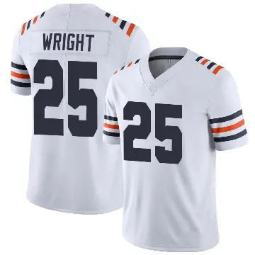 ＃25 Men's Nahshon Wright White Limited Chicago Bears Alternate Classic Vapor Jersey