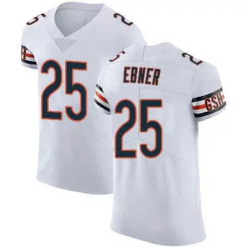 ＃25 Men's Trestan Ebner White Elite Chicago Bears Vapor Untouchable Jersey