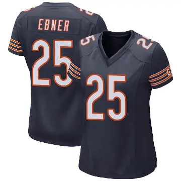 ＃25 Women's Trestan Ebner Navy Game Chicago Bears Team Color Jersey