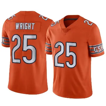 ＃25 Youth Nahshon Wright Orange Limited Chicago Bears Alternate Vapor Jersey