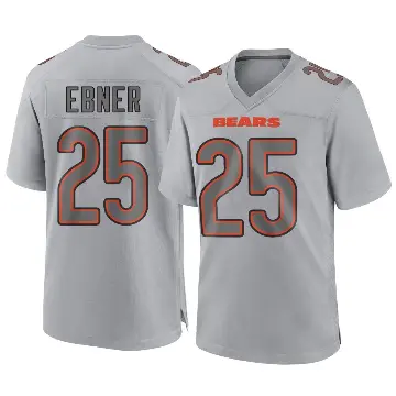 ＃25 Youth Trestan Ebner Gray Game Chicago Bears Atmosphere Fashion Jersey