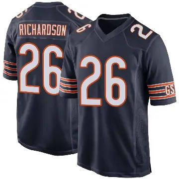 ＃26 Youth JP Richardson Navy Game Chicago Bears Team Color Jersey