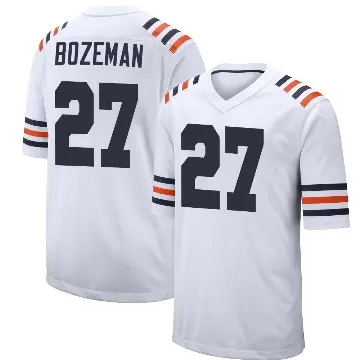 ＃27 Men's Swayze Bozeman White Game Chicago Bears Alternate Classic Jersey